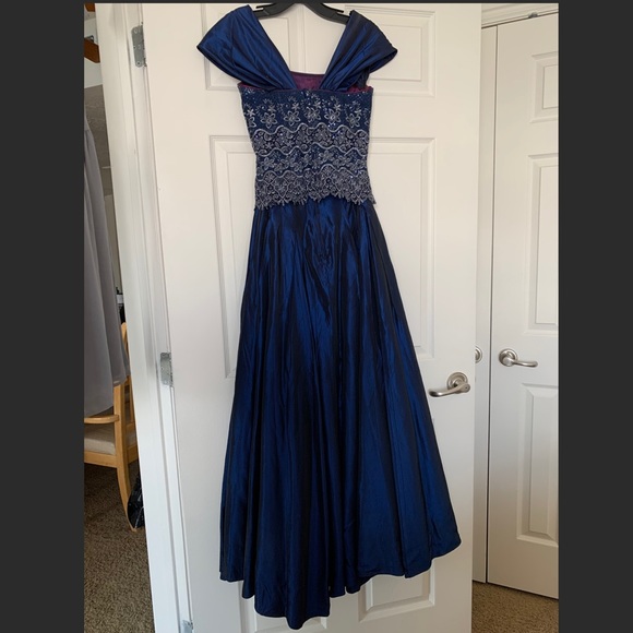 Navy Blue Prom Dress - Picture 2 of 5